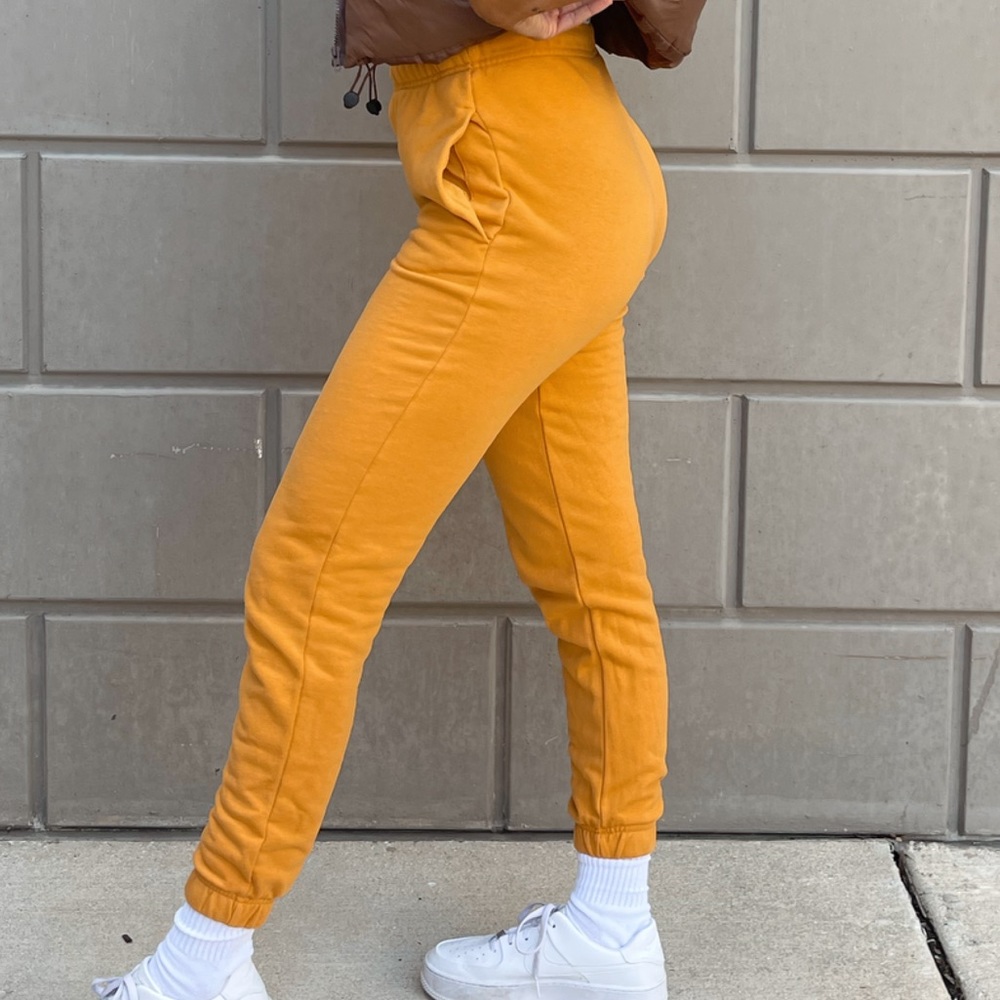 H&M- XS. orange sweats with tie
